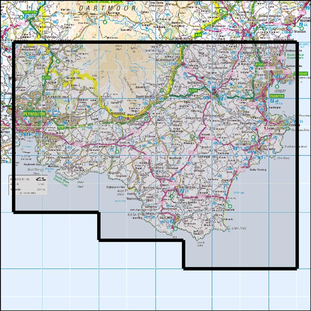 OMN4 image showing the area of the Ordnance Survey 1:25,000 Explorer map OL20 South Devon - Brixham to Newton Ferrers