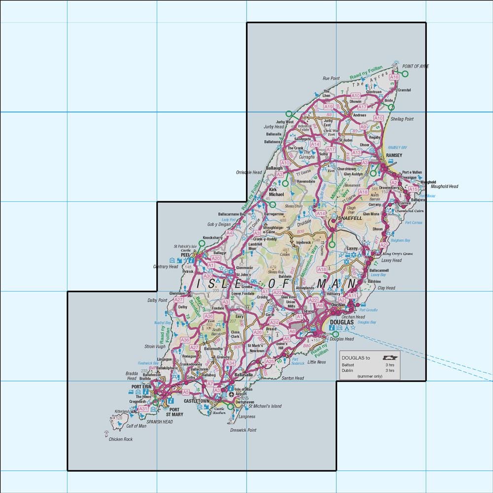 OMN4 image showing the area of the Ordnance Survey 1:50,000 Landranger map 95 Isle of Man